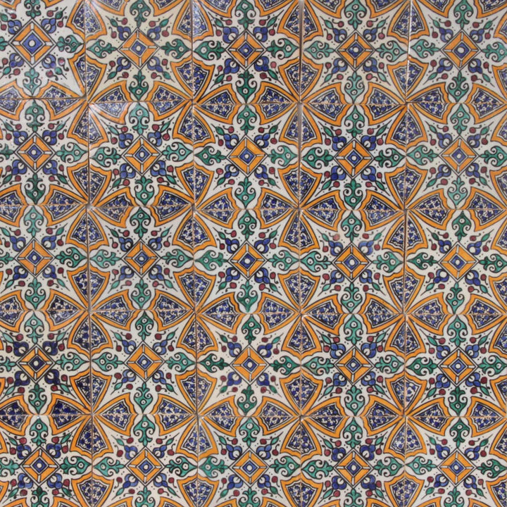 Håndmalet flise – Marrakech ornamentik