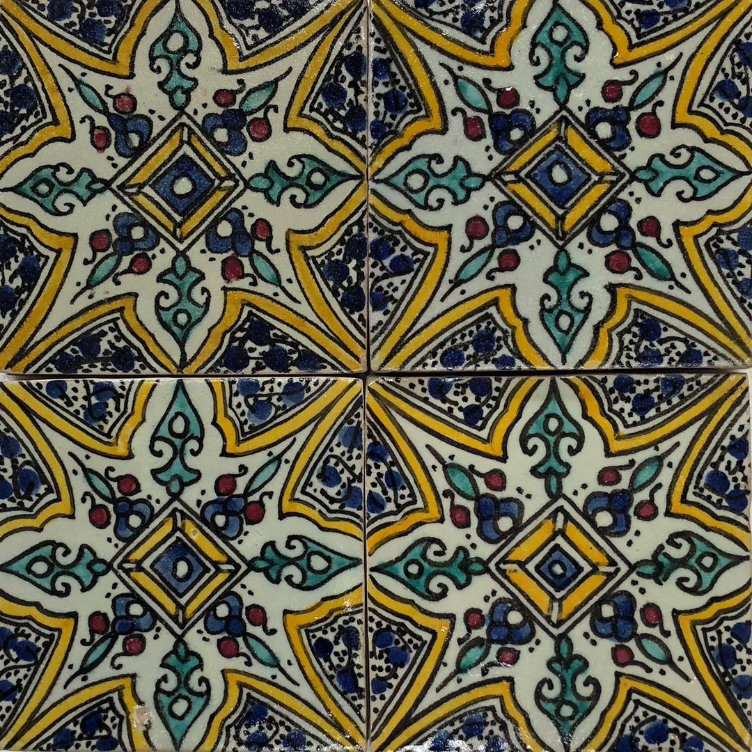 Handbemalte Fliese – Marrakesch Stil