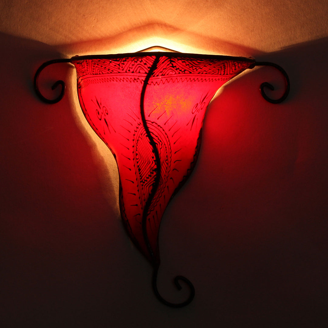 Henna væglampe Nouna Red
