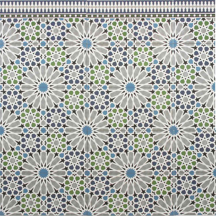 Marokkanske vægfliser 50x25 cm – stjernemosaik