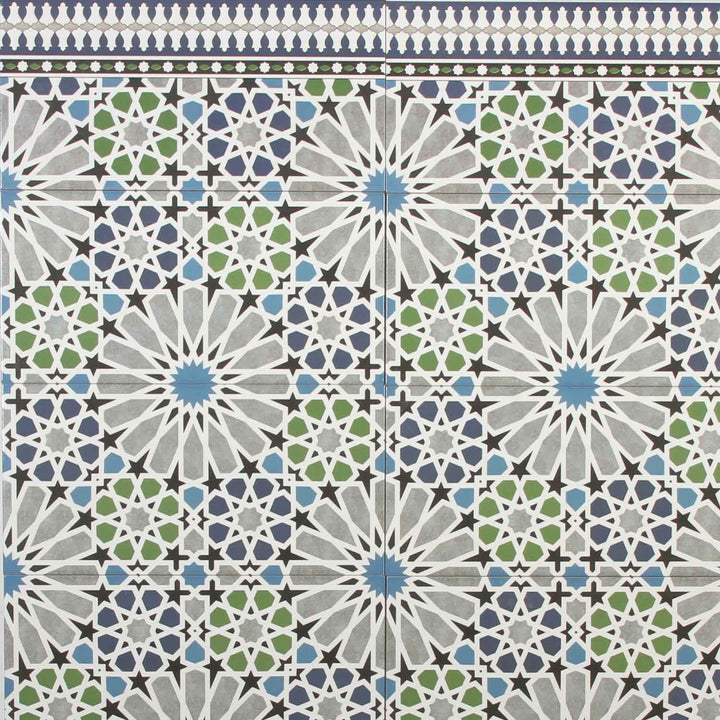Marokkanske vægfliser 50x25 cm – stjernemosaik