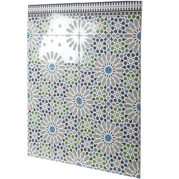 Marokkanske vægfliser 50x25 cm – stjernemosaik