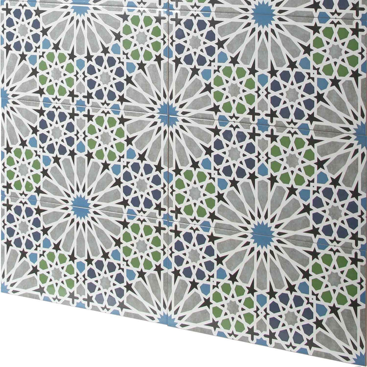 Marokkanske vægfliser 50x25 cm – stjernemosaik