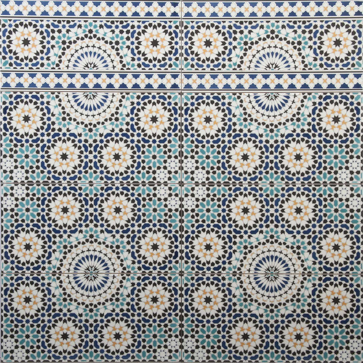 Marokkanske vægfliser 50x25 cm – mosaikmønster