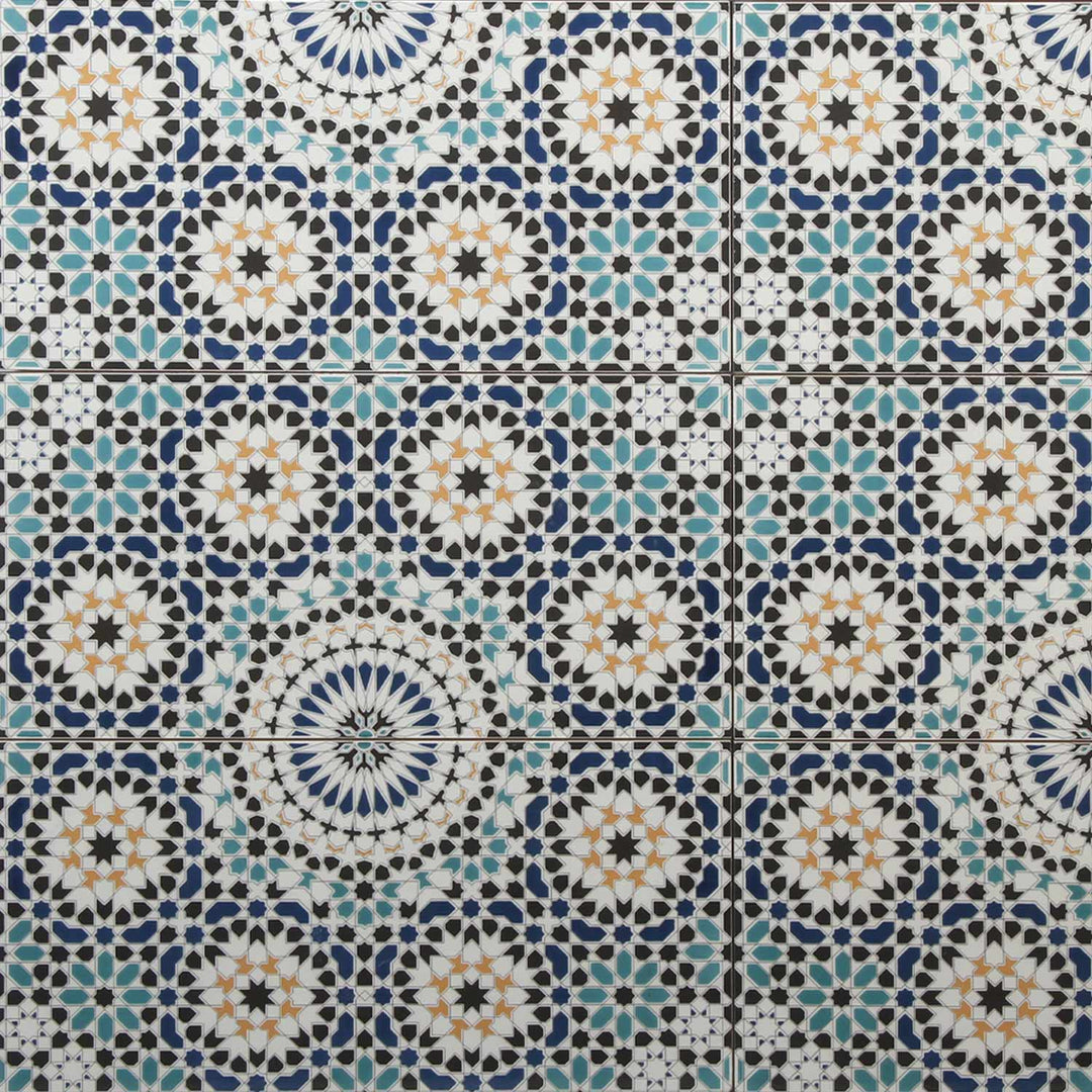 Marokkanske vægfliser 50x25 cm – mosaikmønster