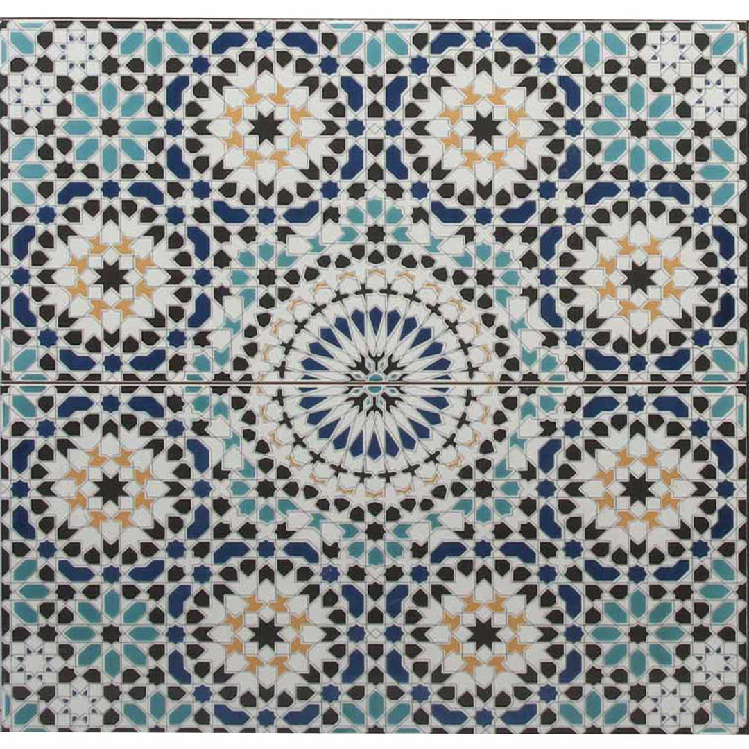 Marokkanske vægfliser 50x25 cm – mosaikmønster