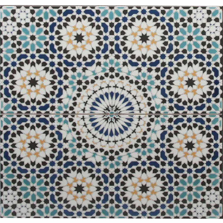 Marokkanske vægfliser 50x25 cm – mosaikmønster