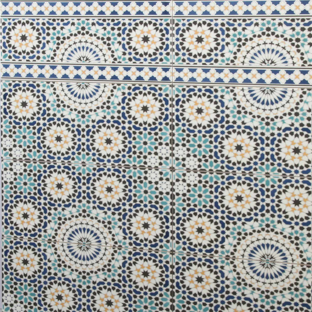Marokkanske vægfliser 50x25 cm – mosaikmønster