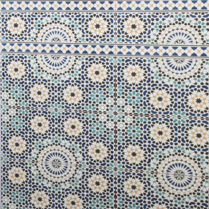 Marokkanske vægfliser 50x25 cm – mosaikmønster