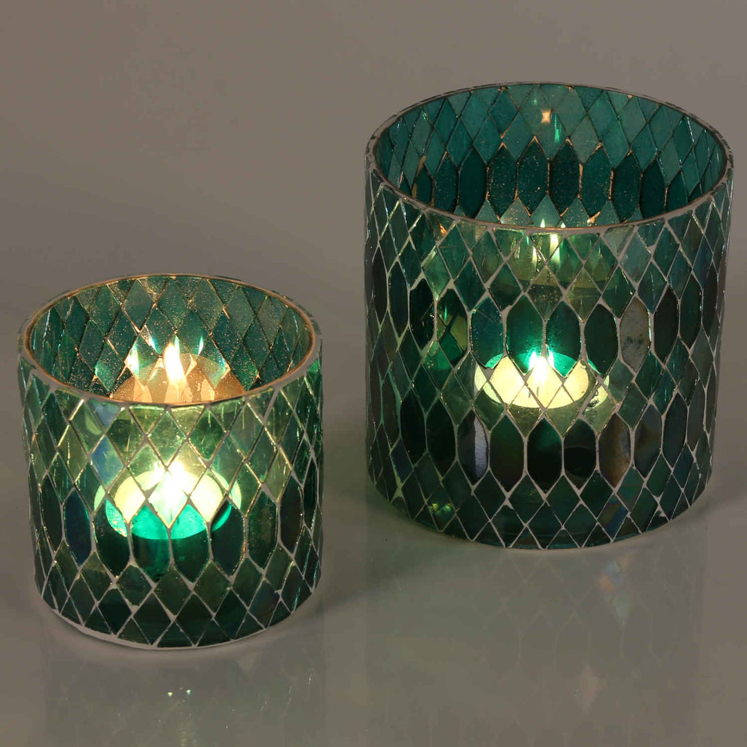 Marokkansk mosaiklanterne Rayan Green