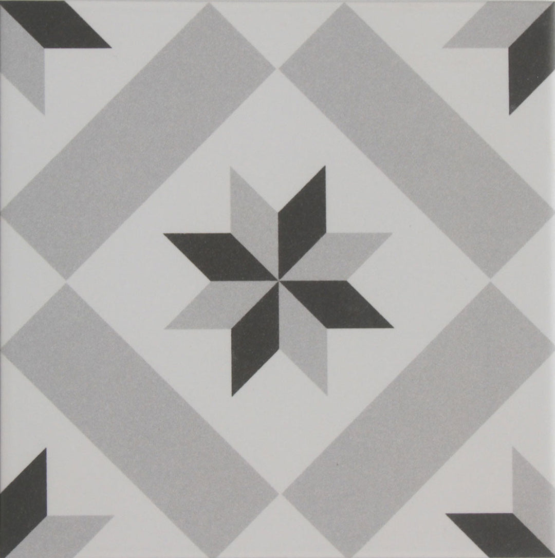 Marokkansk flise 20x20 cm i cementflise-look