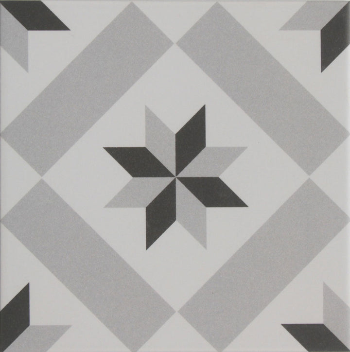 Marokkansk flise 20x20 cm i cementflise-look