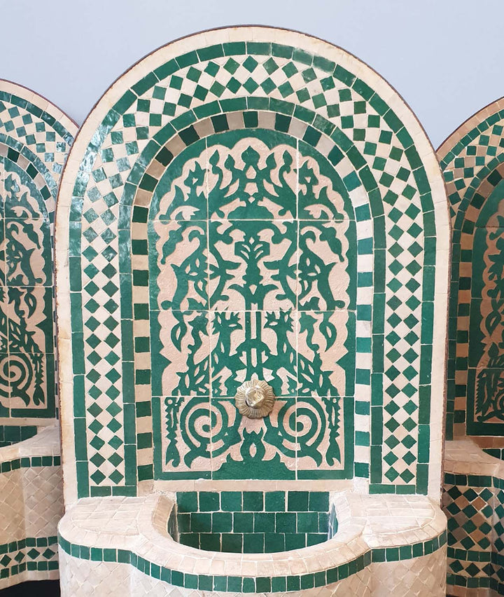 Marokko mosaik springvand Asfor Green