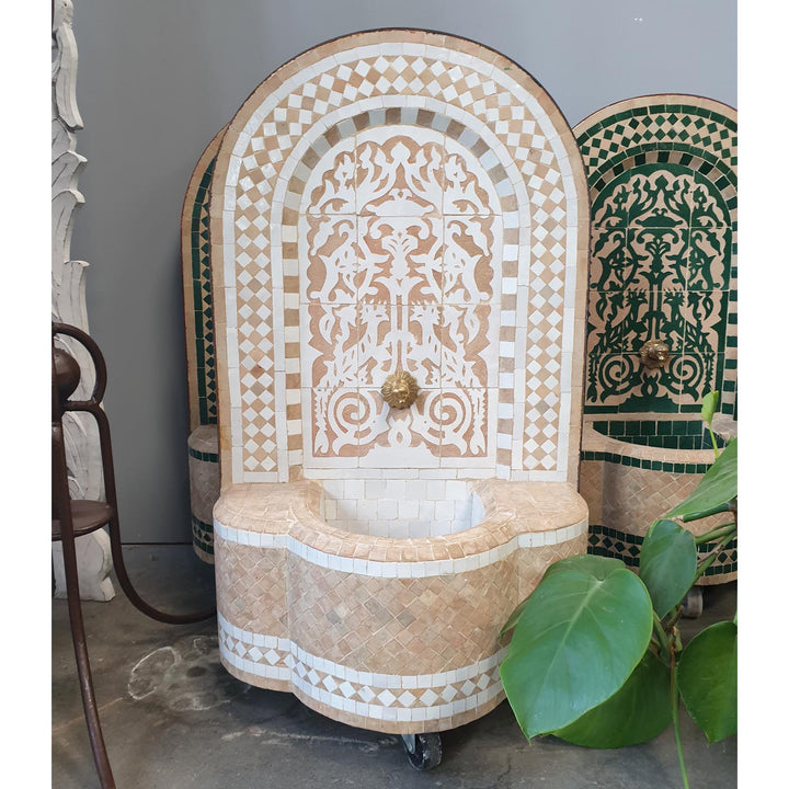 Marokko mosaik springvand Asfor White