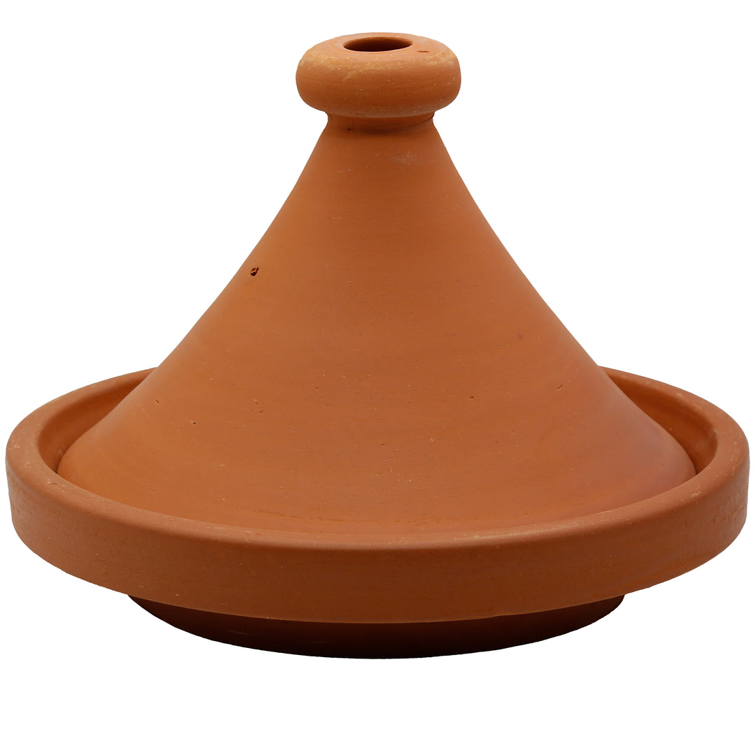 Tajine fra Marokko 30 cm, uglaseret og naturlig til traditionelle opskrifter