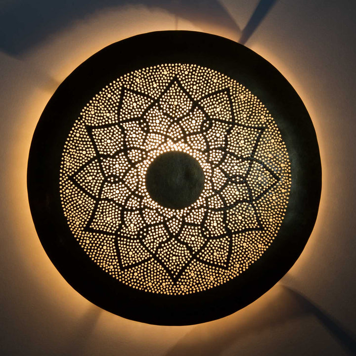 Aladdin væglampe i messing
