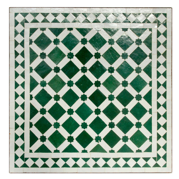 Sofamosaikbord 60x60 grøn hvidglaseret