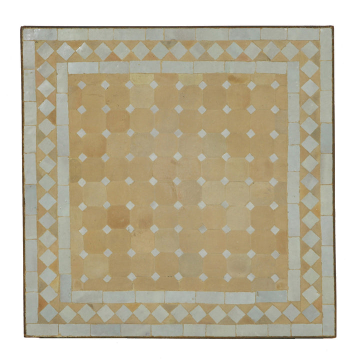 Mosaikbord 60x60 hvid diamant
