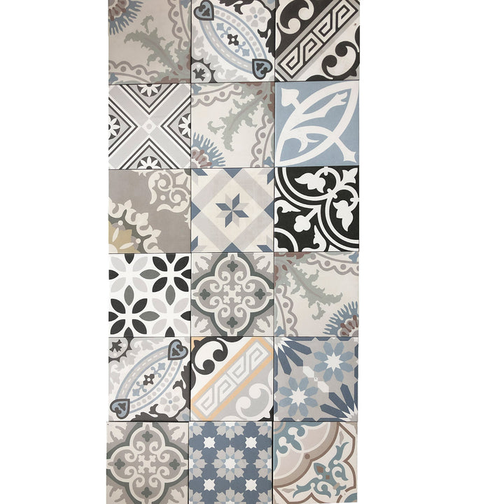 Marokkanske patchwork fliser – 20x20 cm
