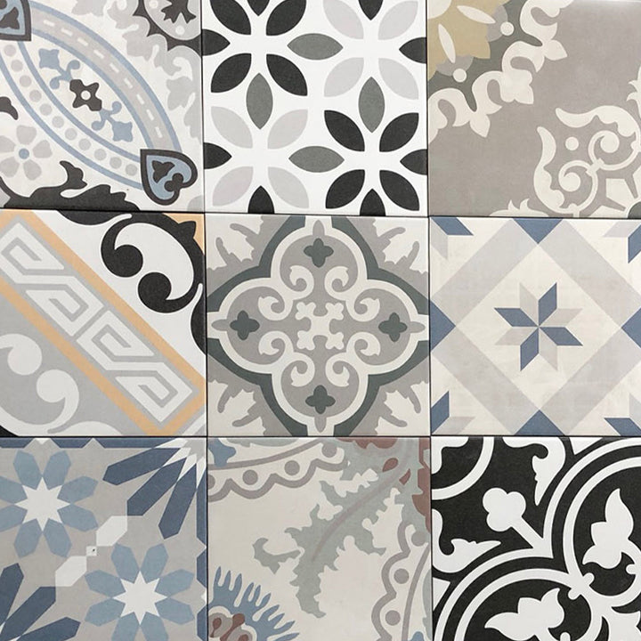 Marokkanske patchwork fliser – 20x20 cm