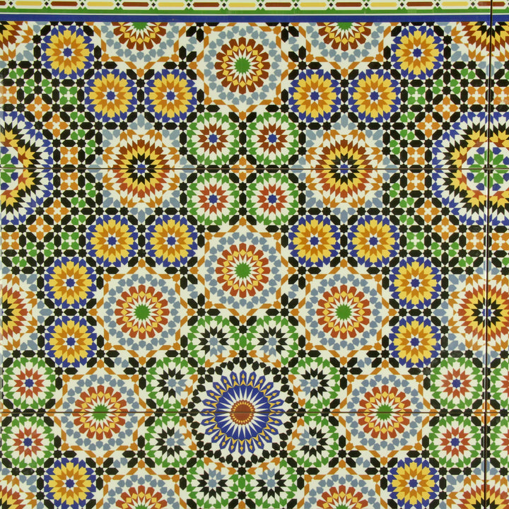 Orientalske vægfliser 50x25 cm – flerfarvet keramik