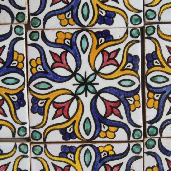 Håndmalet flise 10x10 cm – Boho