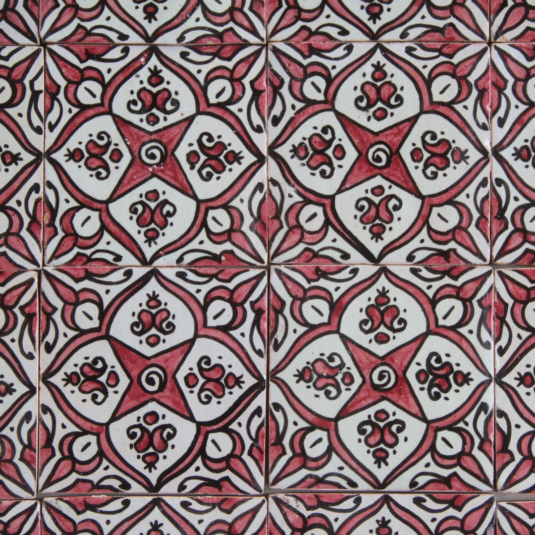 Håndmalet flise – andalusisk stjerne ornament