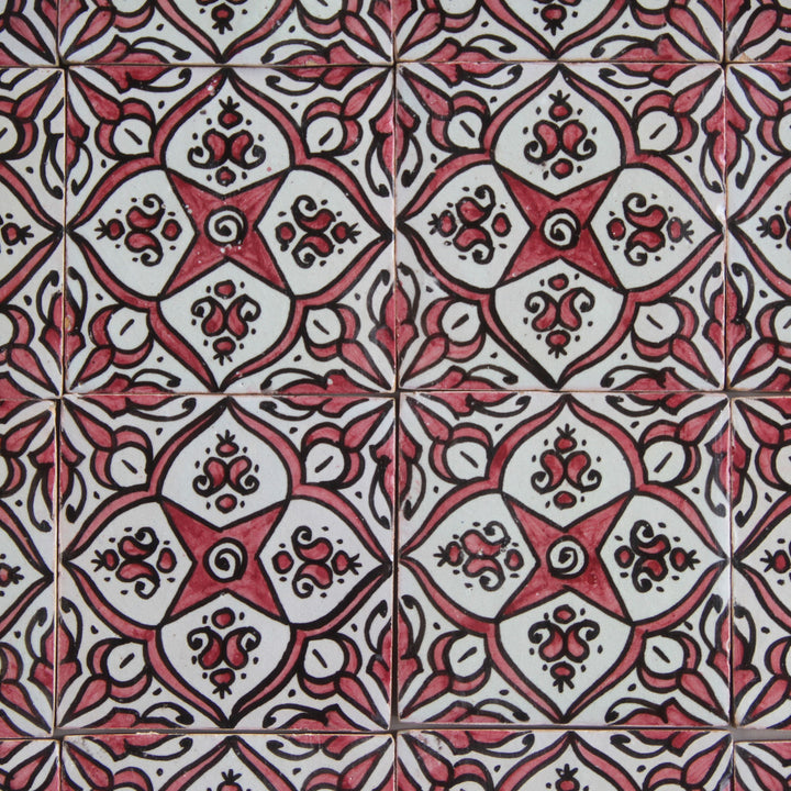 Håndmalet flise – andalusisk stjerne ornament