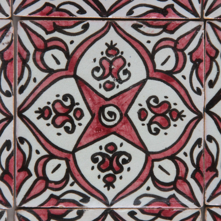 Håndmalet flise – andalusisk stjerne ornament