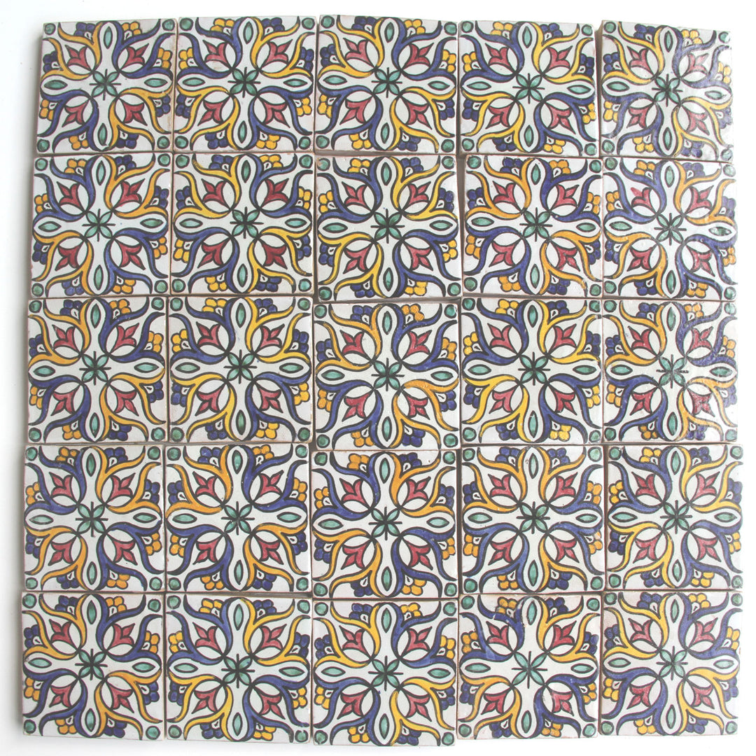 Håndmalet flise 10x10 cm – Boho