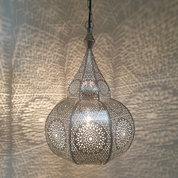 Orientalsk lampe Layoune sølv