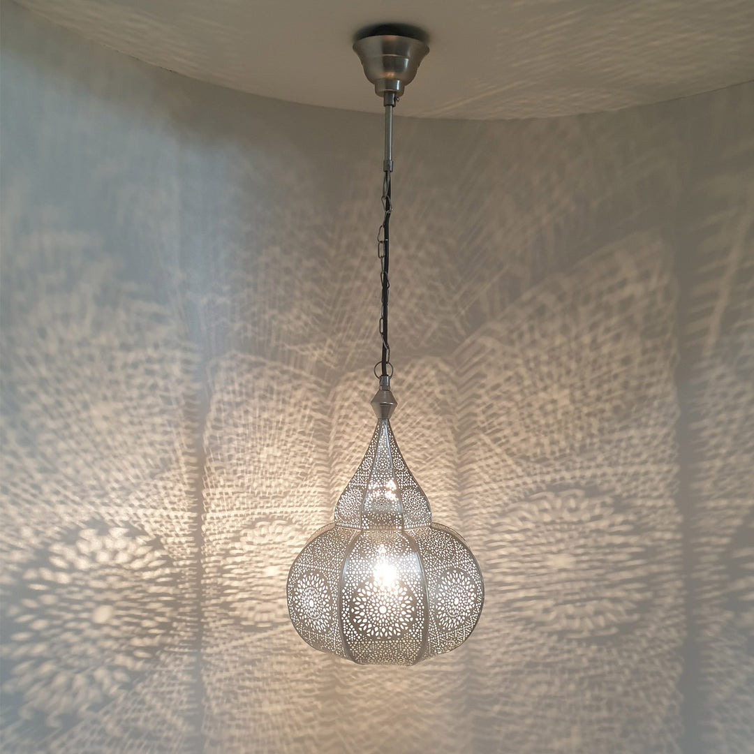 Orientalsk lampe Layoune sølv