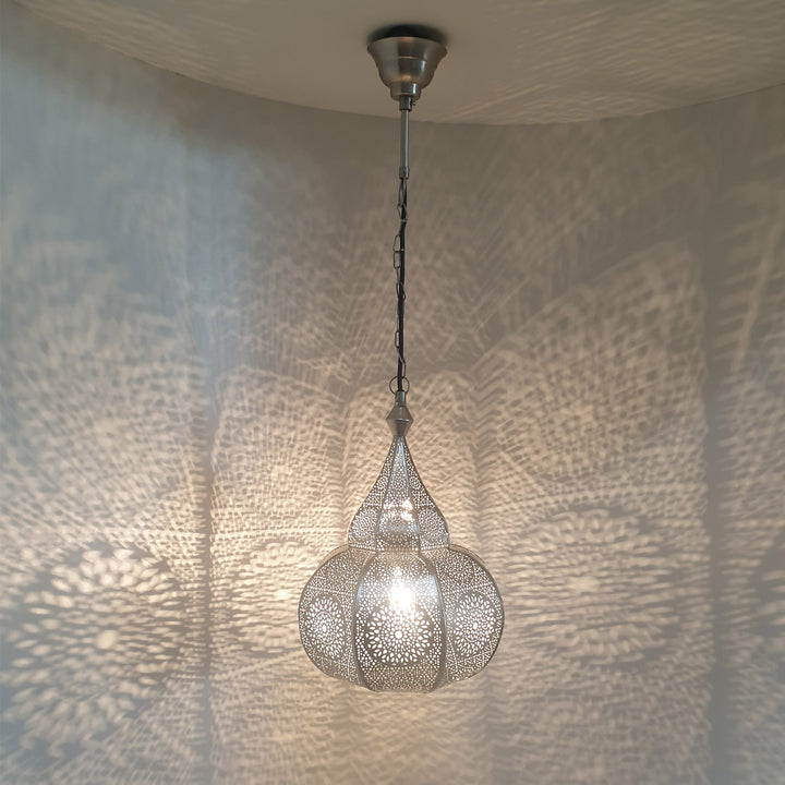 Orientalsk lampe Layoune sølv