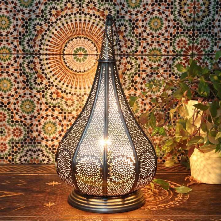 Orientalsk lampe Monza sølv