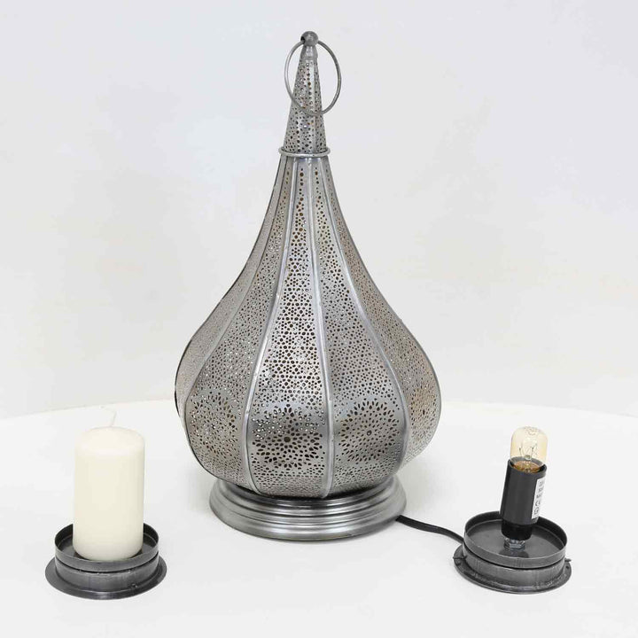 Orientalsk lampe Monza sølv