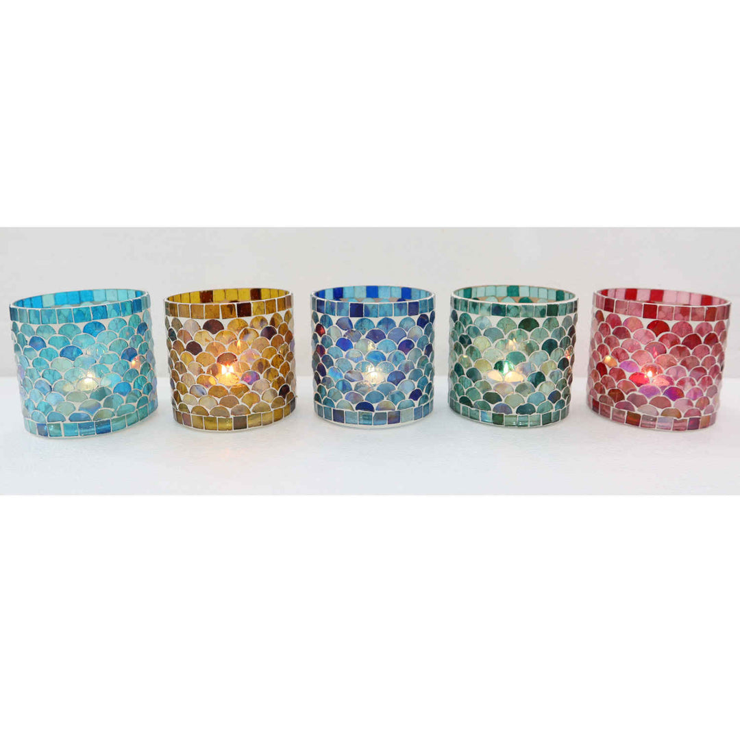 Orientalsk mosaiklanterne Athens M sæt med 5 stk