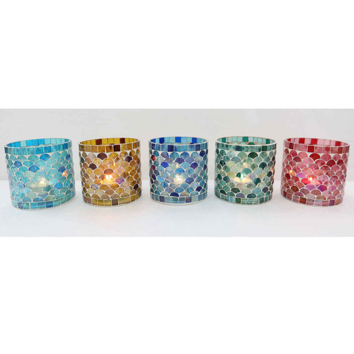 Orientalsk mosaiklanterne Athens M sæt med 5 stk