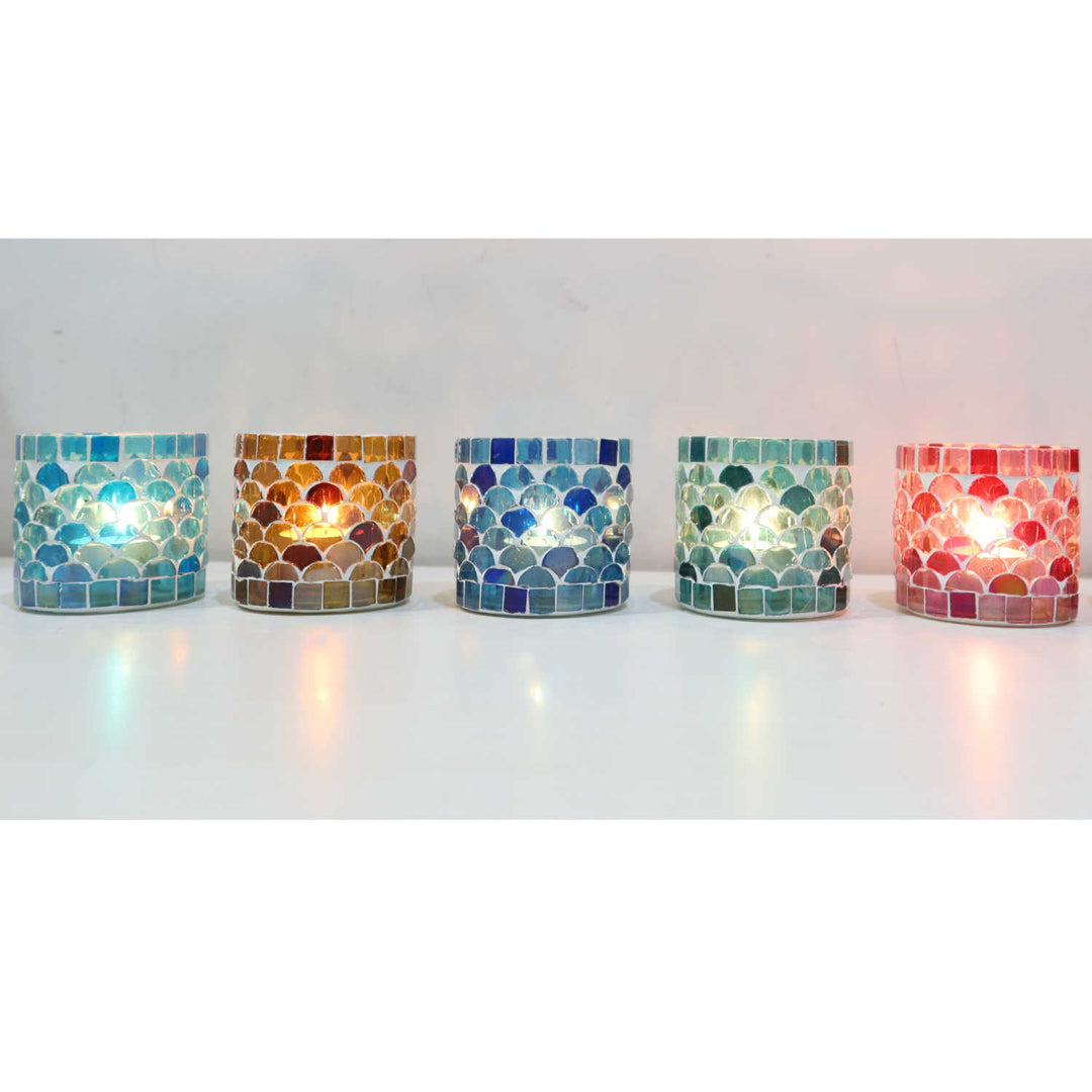 Orientalsk mosaiklanterne Athens S sæt med 5 stk