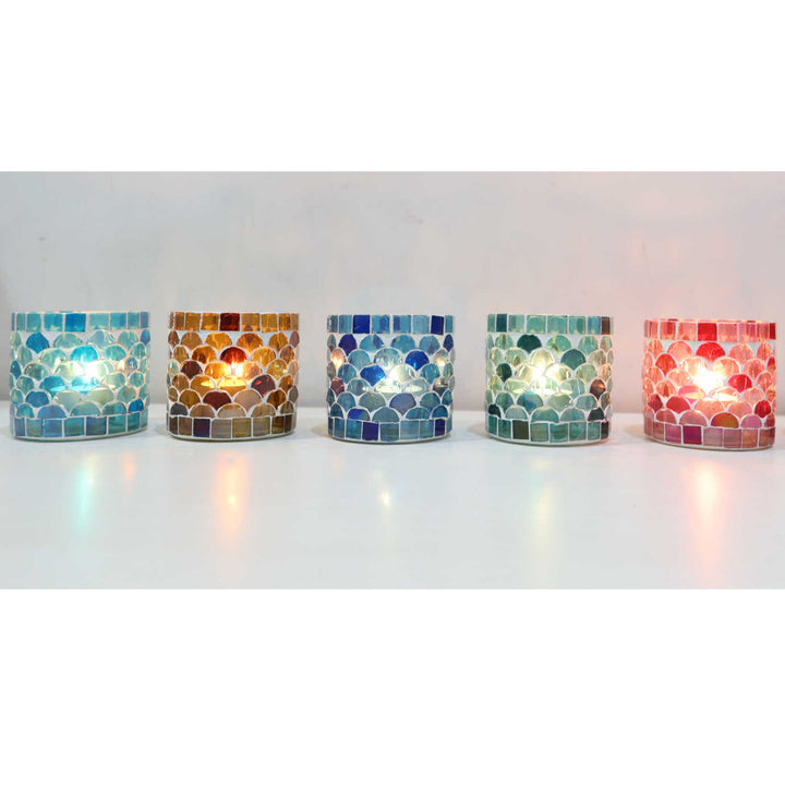 Orientalsk mosaiklanterne Athens S sæt med 5 stk