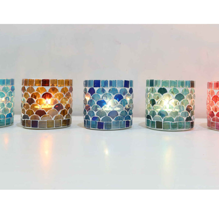 Orientalsk mosaiklanterne Athens S sæt med 5 stk
