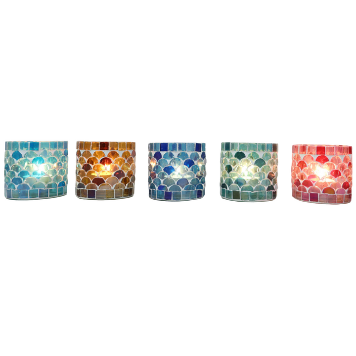 Orientalsk mosaiklanterne Athens S sæt med 5 stk
