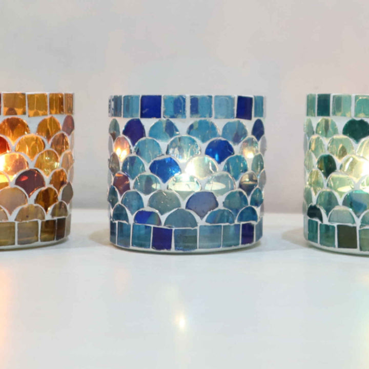 Orientalsk mosaiklanterne Athens S sæt med 5 stk