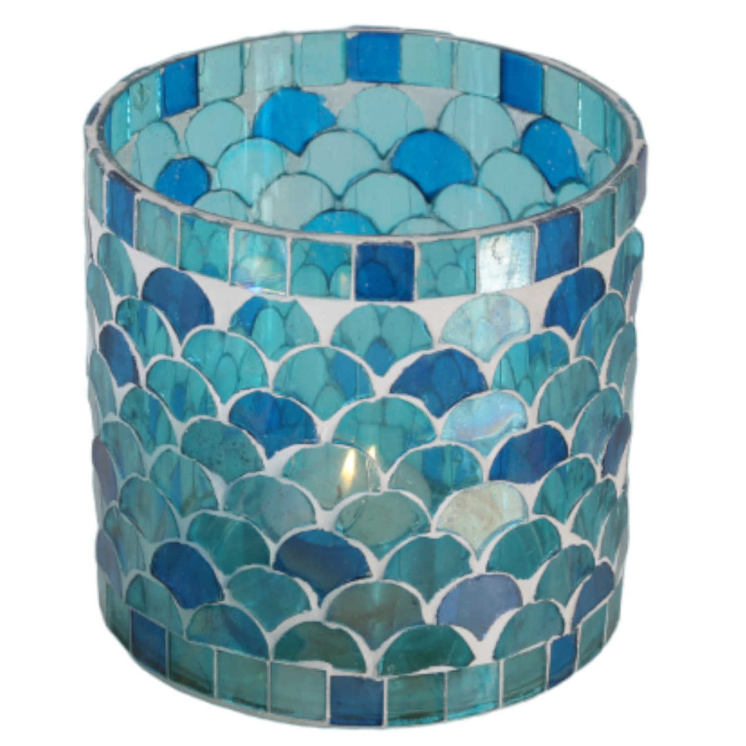 Orientalsk mosaiklanterne Athen lyseblå