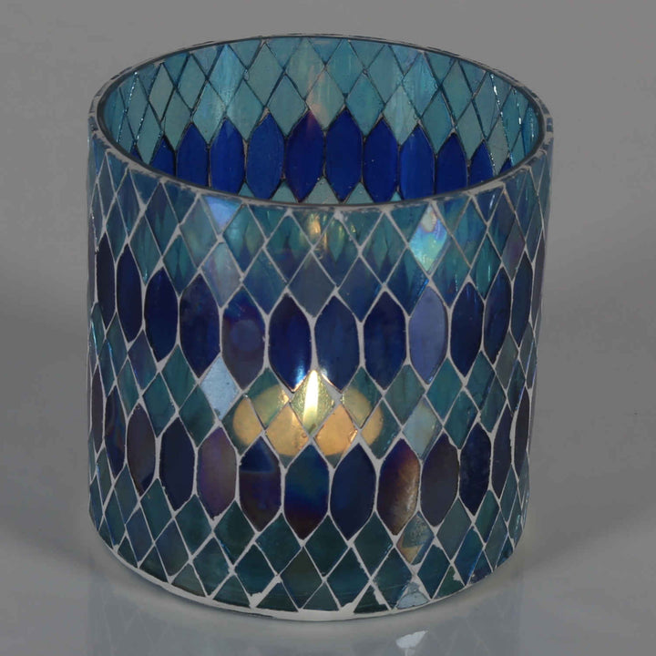 Marokkansk mosaiklanterne Rayan mørkeblå