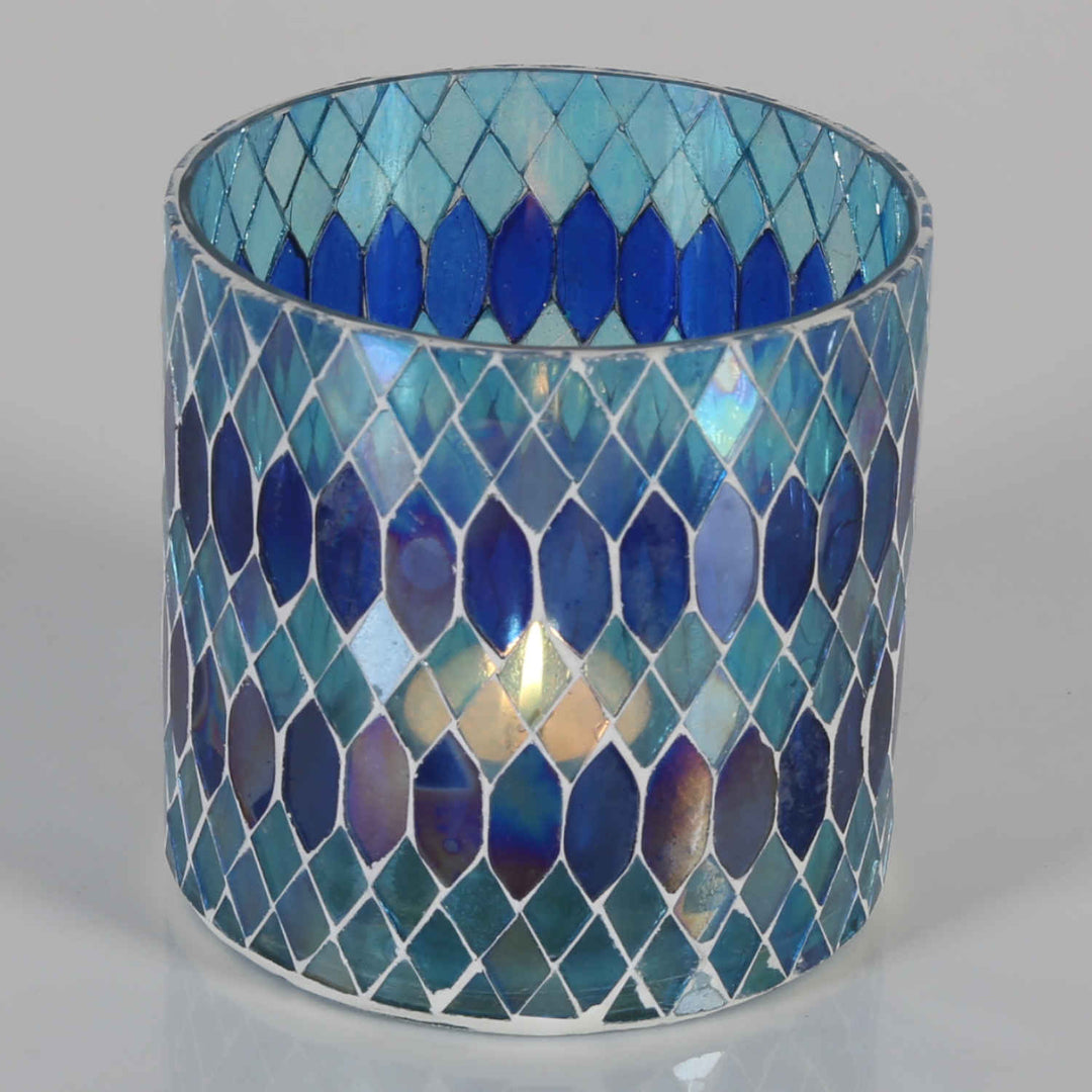 Marokkansk mosaiklanterne Rayan mørkeblå