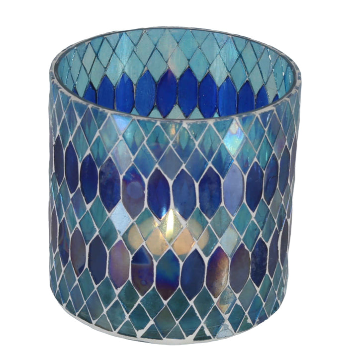 Marokkansk mosaiklanterne Rayan mørkeblå