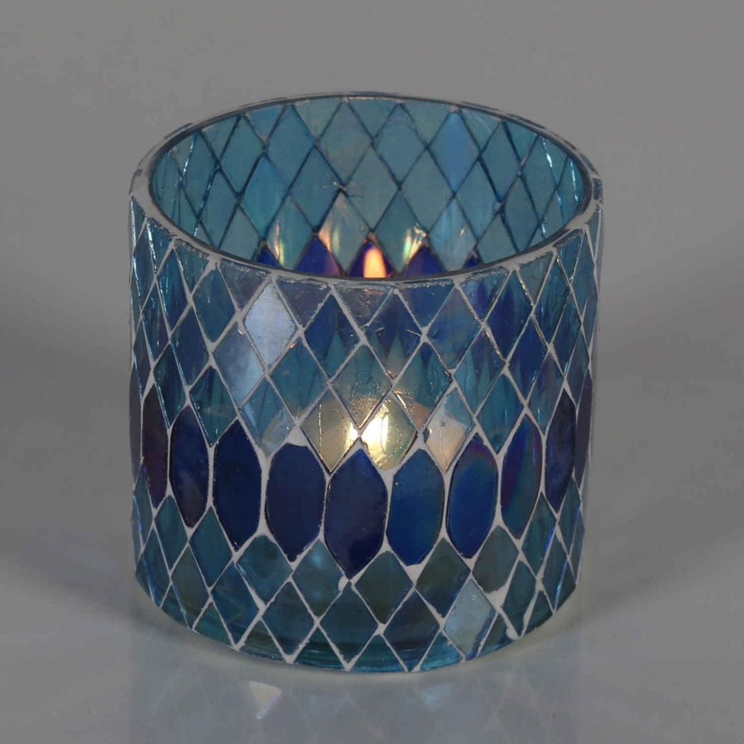 Marokkansk mosaiklanterne Rayan mørkeblå