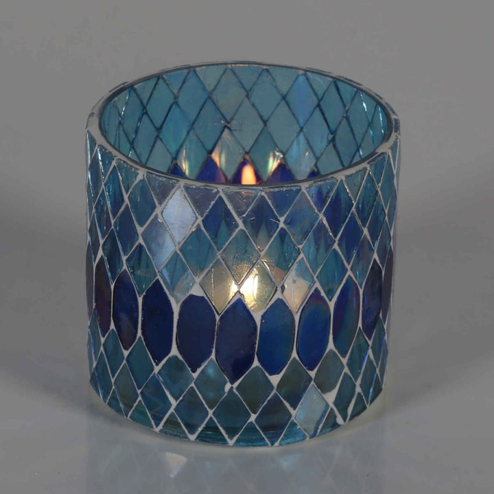 Marokkansk mosaiklanterne Rayan mørkeblå