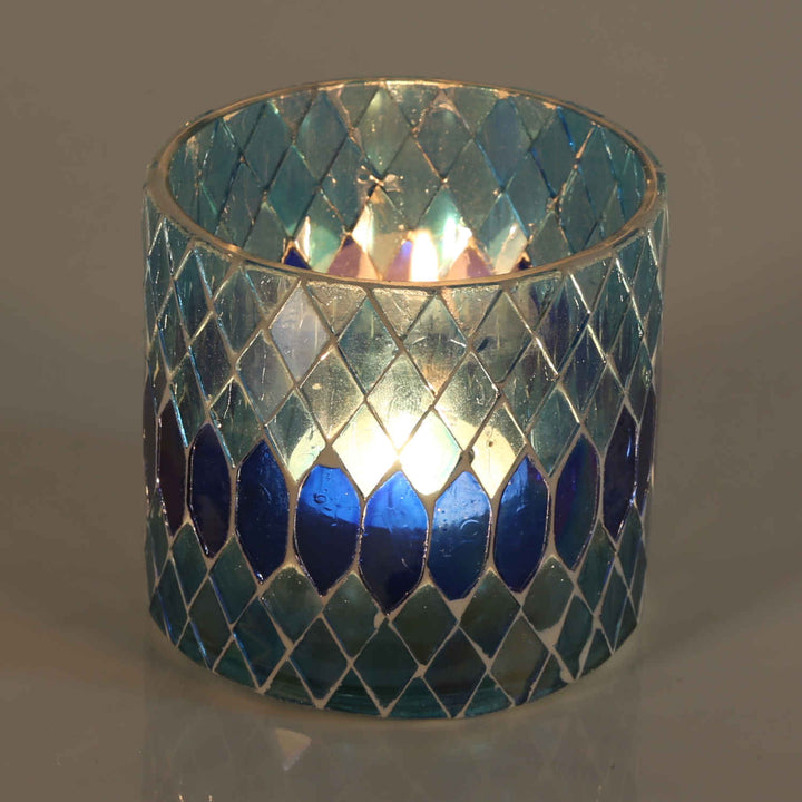 Marokkansk mosaiklanterne Rayan mørkeblå