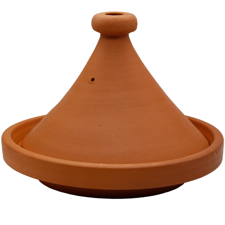 Tajine fra Marokko 34 cm, naturlig og uglaseret, ideel til 4-6 personer